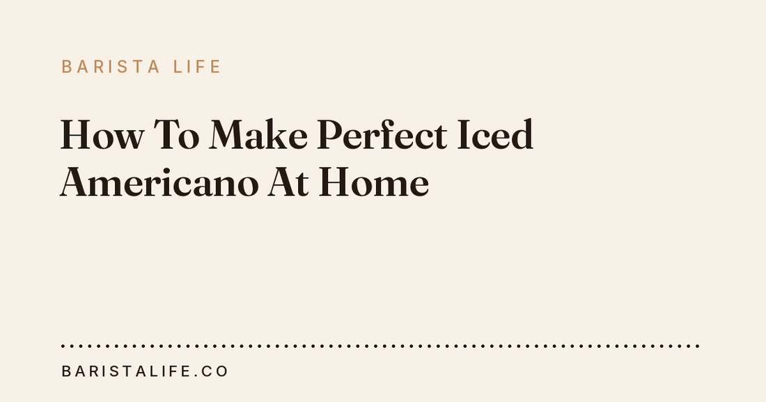 How To Make Perfect Iced Americano At Home