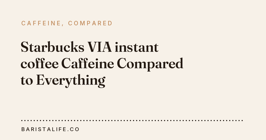 Starbucks VIA instant coffee Caffeine Compared to Everything