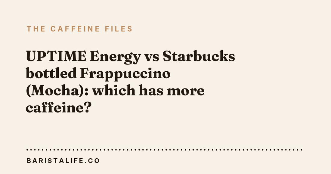 UPTIME Energy vs Starbucks bottled Frappuccino (Mocha): which has more caffeine?