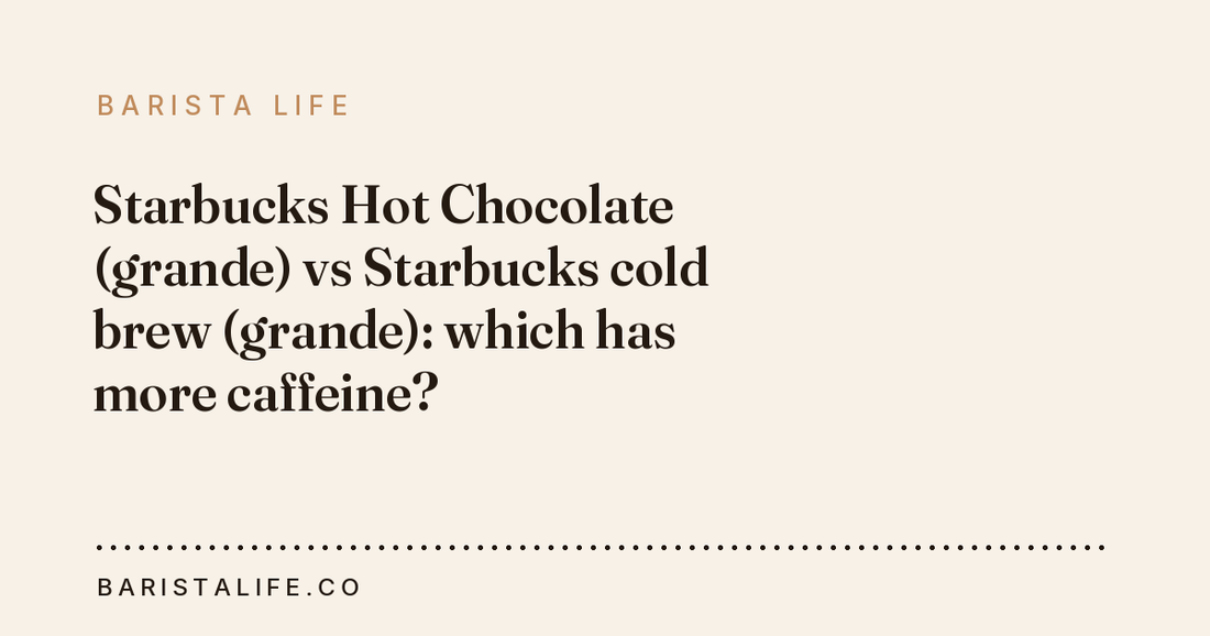 Starbucks Hot Chocolate (grande) vs Starbucks cold brew (grande): which has more caffeine?