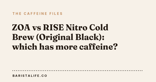 ZOA vs RISE Nitro Cold Brew (Original Black): which has more caffeine?