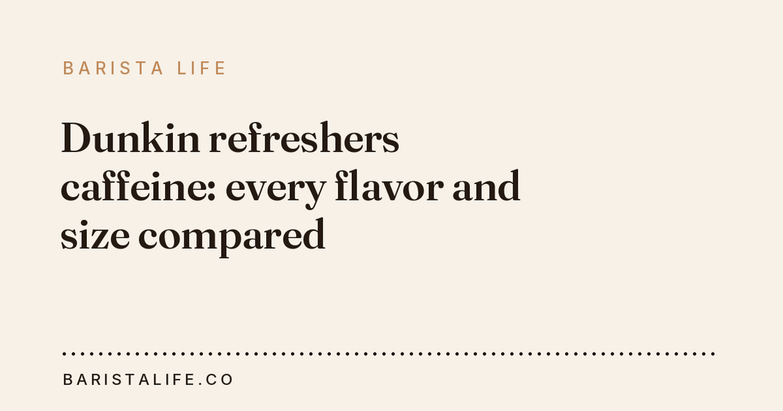 Dunkin refreshers caffeine: every flavor and size compared