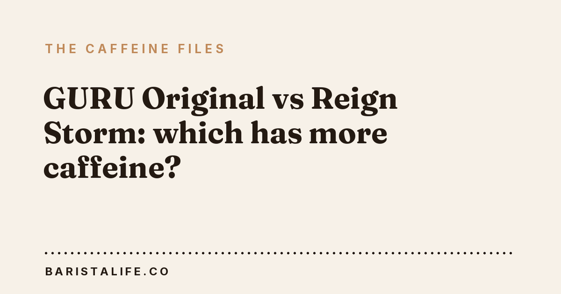 GURU Original vs Reign Storm: which has more caffeine?