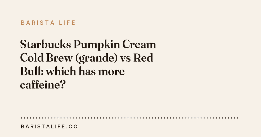 Starbucks Pumpkin Cream Cold Brew (grande) vs Red Bull: which has more caffeine?