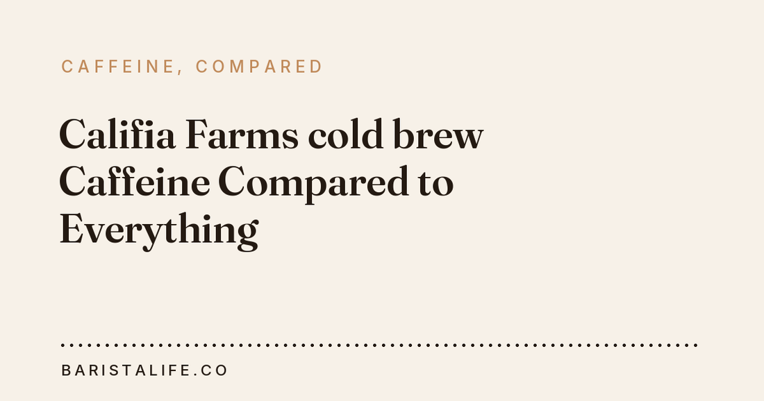 Califia Farms cold brew Caffeine Compared to Everything