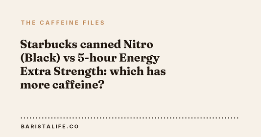 Starbucks canned Nitro (Black) vs 5-hour Energy Extra Strength: which has more caffeine?