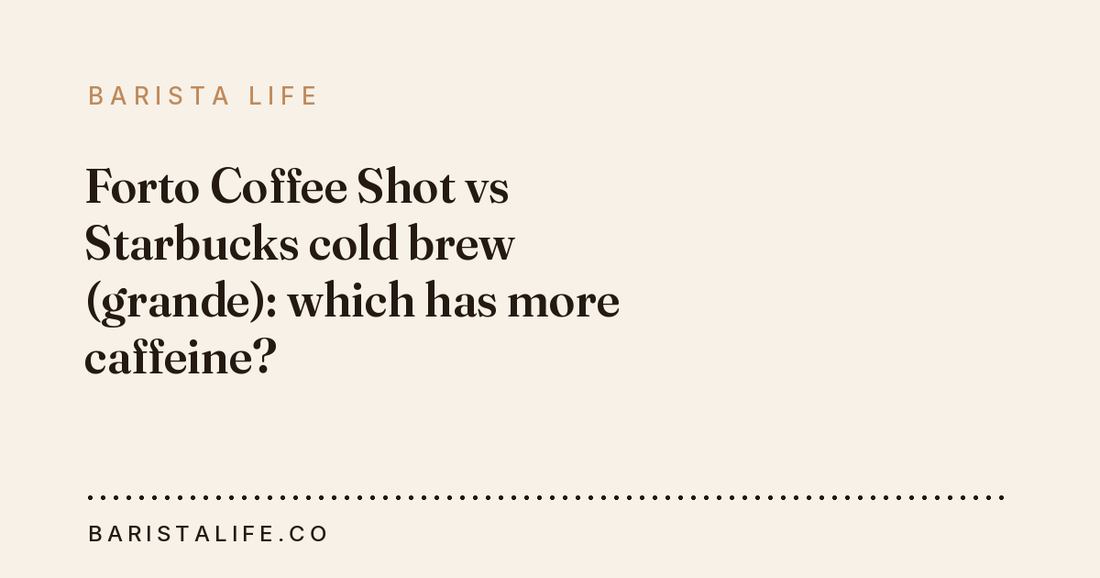 Forto Coffee Shot vs Starbucks cold brew (grande): which has more caffeine?