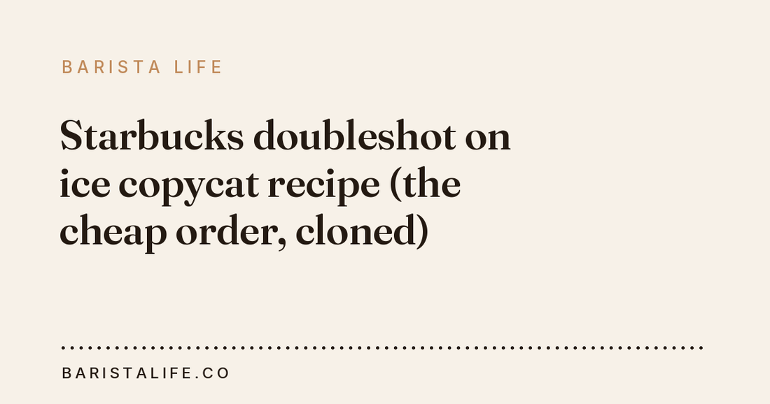 Starbucks doubleshot on ice copycat recipe (the cheap order, cloned)