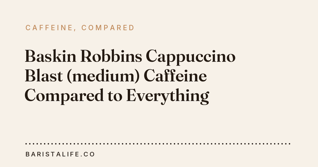 Baskin Robbins Cappuccino Blast (medium) Caffeine Compared to Everything