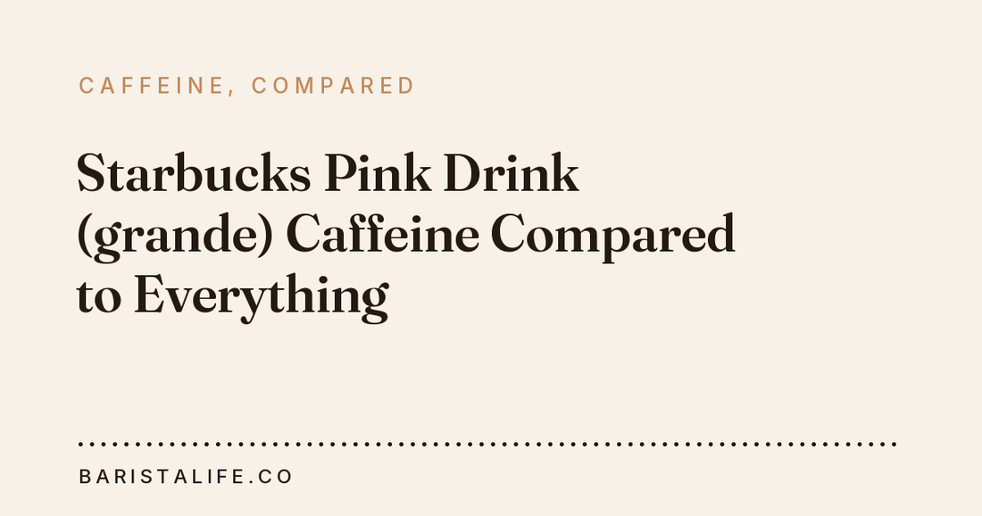 Starbucks Pink Drink (grande) Caffeine Compared to Everything