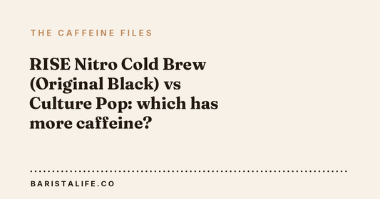 RISE Nitro Cold Brew (Original Black) vs Culture Pop: which has more caffeine?