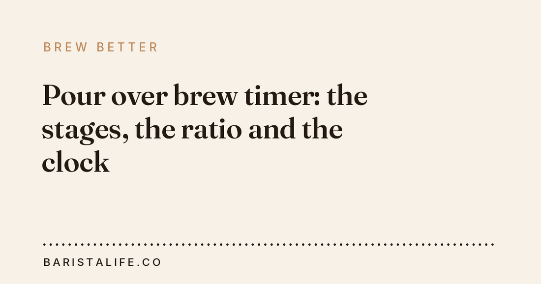 Pour over brew timer: the stages, the ratio and the clock