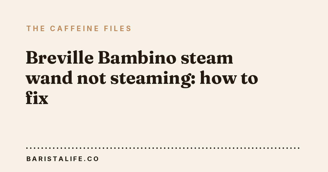 Breville Bambino steam wand not steaming: how to fix