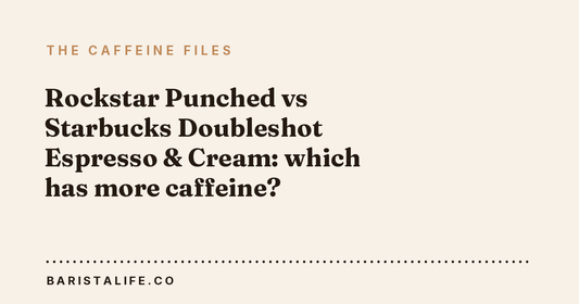 Rockstar Punched vs Starbucks Doubleshot Espresso & Cream: which has more caffeine?