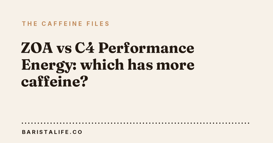 ZOA vs C4 Performance Energy: which has more caffeine?