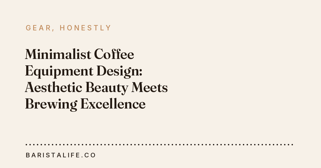 Minimalist Coffee Equipment Design: Aesthetic Beauty Meets Brewing Excellence