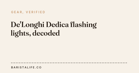 De'Longhi Dedica flashing lights, decoded