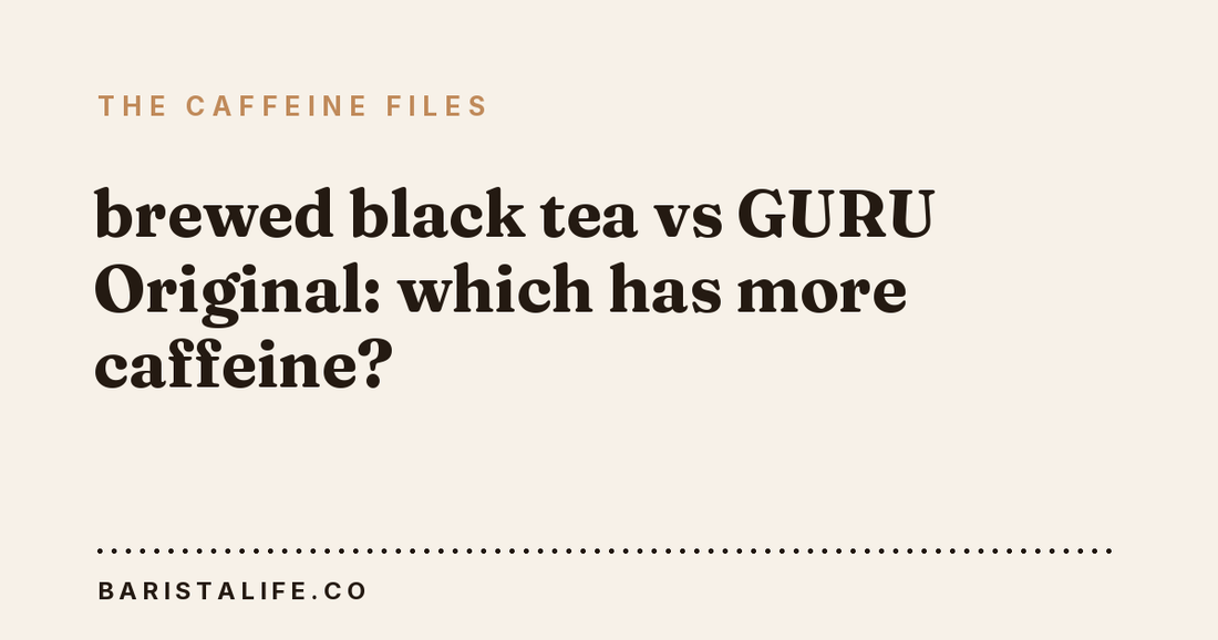 brewed black tea vs GURU Original: which has more caffeine?