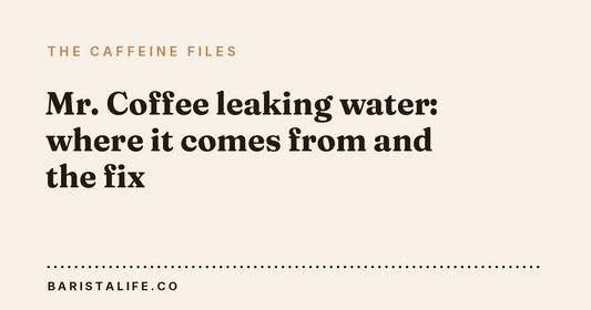 Mr. Coffee leaking water: where it comes from and the fix