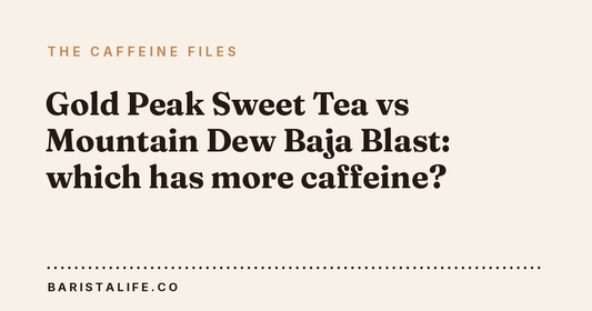 Gold Peak Sweet Tea vs Mountain Dew Baja Blast: which has more caffeine?
