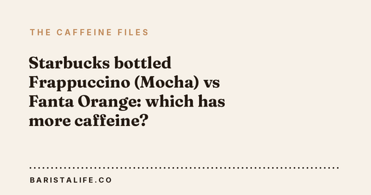 Starbucks bottled Frappuccino (Mocha) vs Fanta Orange: which has more caffeine?