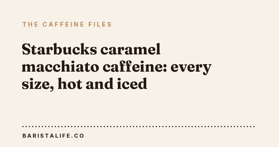 Starbucks caramel macchiato caffeine: every size, hot and iced