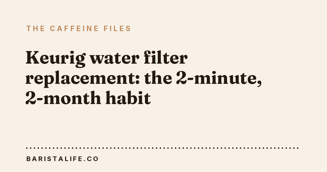 Keurig water filter replacement: the 2-minute, 2-month habit