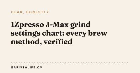 1Zpresso J-Max grind settings chart: every brew method, verified