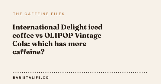International Delight iced coffee vs OLIPOP Vintage Cola: which has more caffeine?