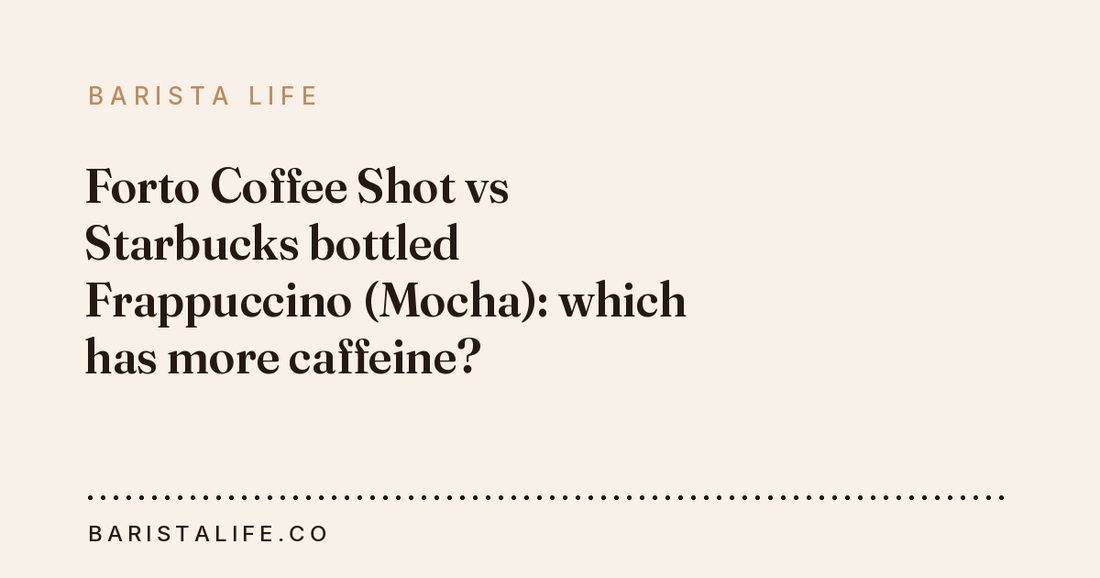 Forto Coffee Shot vs Starbucks bottled Frappuccino (Mocha): which has more caffeine?