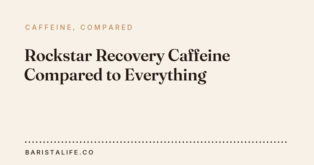 Rockstar Recovery Caffeine Compared to Everything