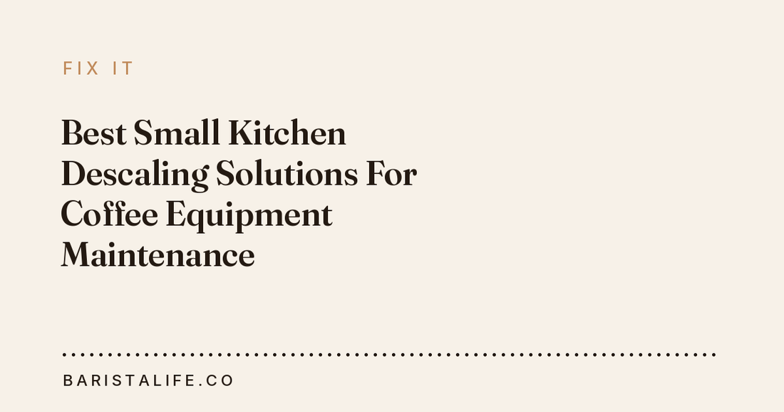 Best Small Kitchen Descaling Solutions For Coffee Equipment Maintenance