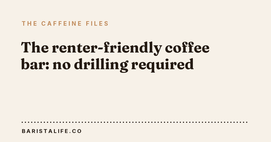 The renter-friendly coffee bar: no drilling required