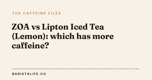ZOA vs Lipton Iced Tea (Lemon): which has more caffeine?