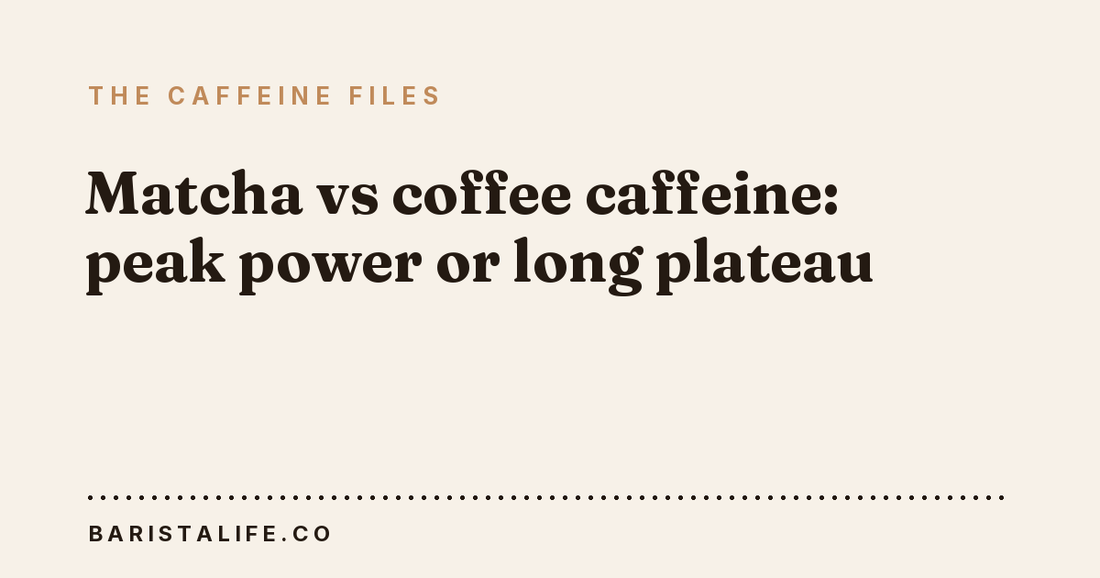 Matcha vs coffee caffeine: peak power or long plateau
