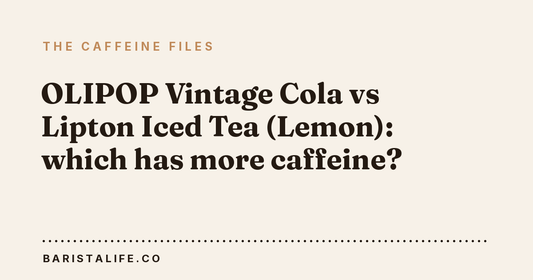 OLIPOP Vintage Cola vs Lipton Iced Tea (Lemon): which has more caffeine?