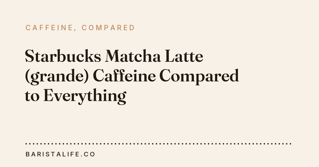 Starbucks Matcha Latte (grande) Caffeine Compared to Everything