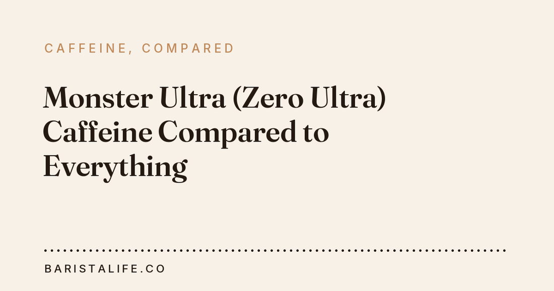 Monster Ultra (Zero Ultra) Caffeine Compared to Everything
