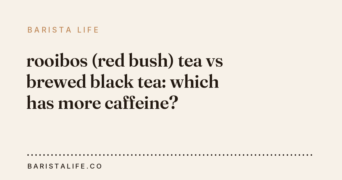 rooibos (red bush) tea vs brewed black tea: which has more caffeine?