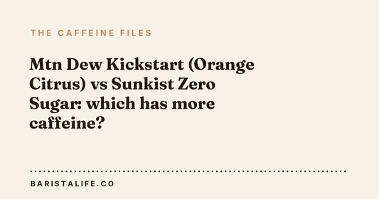 Mtn Dew Kickstart (Orange Citrus) vs Sunkist Zero Sugar: which has more caffeine?
