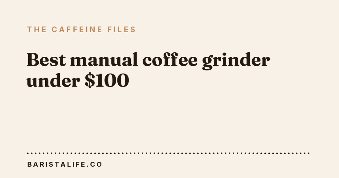 Best manual coffee grinder under $100