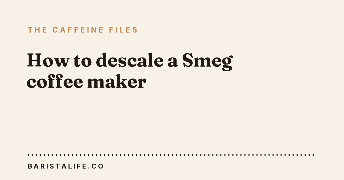How to descale a Smeg coffee maker