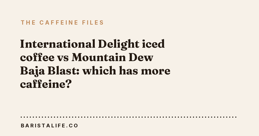 International Delight iced coffee vs Mountain Dew Baja Blast: which has more caffeine?