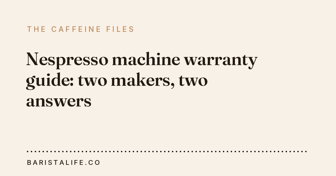 Nespresso machine warranty guide: two makers, two answers