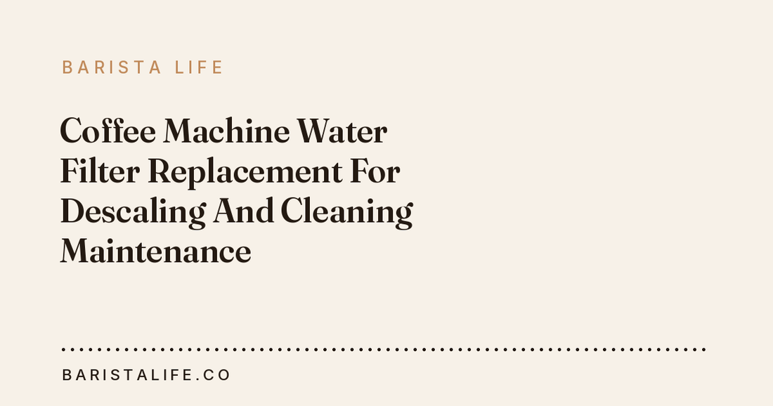 Coffee Machine Water Filter Replacement For Descaling And Cleaning Maintenance