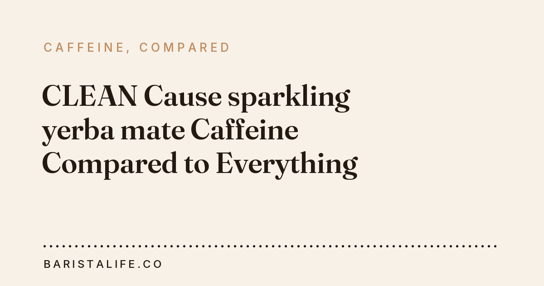 CLEAN Cause sparkling yerba mate Caffeine Compared to Everything