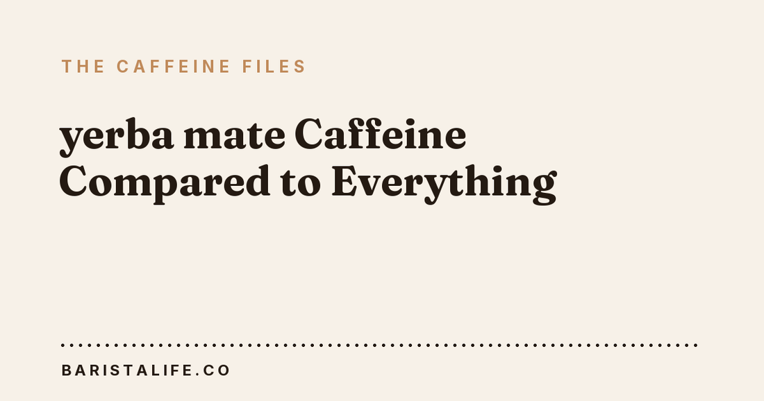 yerba mate Caffeine Compared to Everything