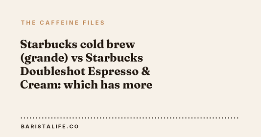 Starbucks cold brew (grande) vs Starbucks Doubleshot Espresso & Cream: which has more caffeine?