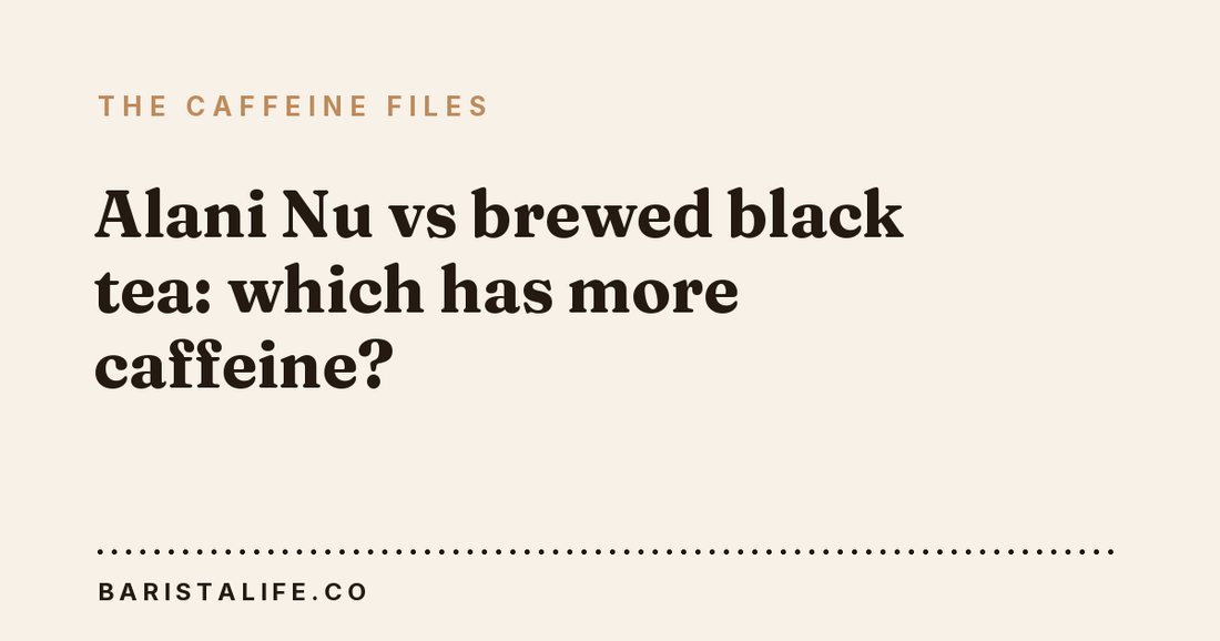 Alani Nu vs brewed black tea: which has more caffeine?