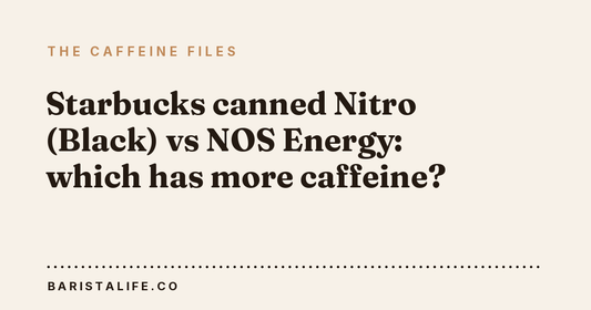 Starbucks canned Nitro (Black) vs NOS Energy: which has more caffeine?
